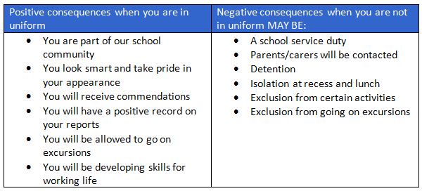 Positive and Negative Consequences of Wearing Uniform